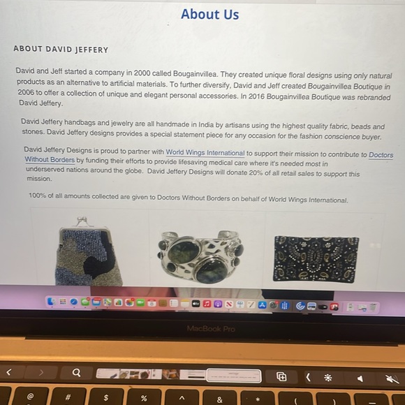 David Jeffery NWOT beaded evening bag - Picture 5 of 5